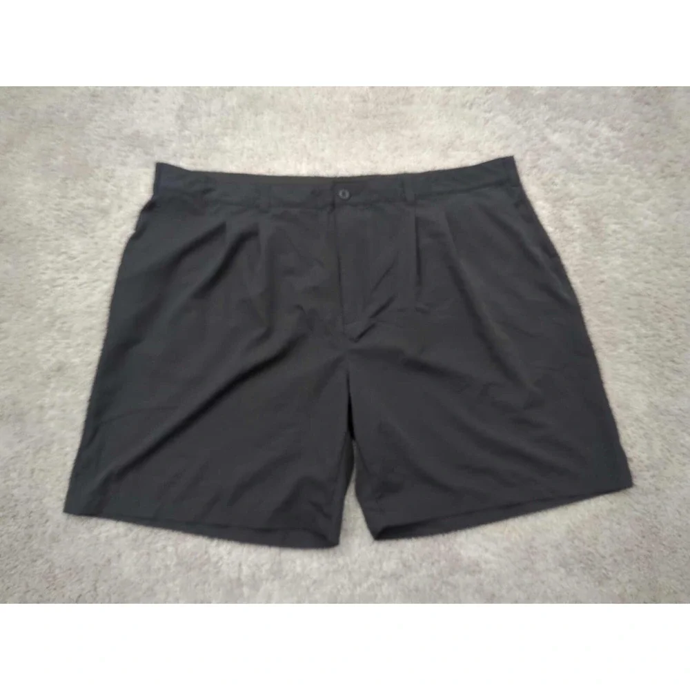 Reebok Shorts Mens 54 Black BIG Pleated Pockets Performance Golf‎ Casual